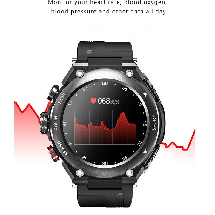 T92 1.28 inch IPS Touch Screen 2 in 1 Bluetooth Headset Smart Watch, Support Heart Rate Monitoring/Bluetooth Music(Silver)