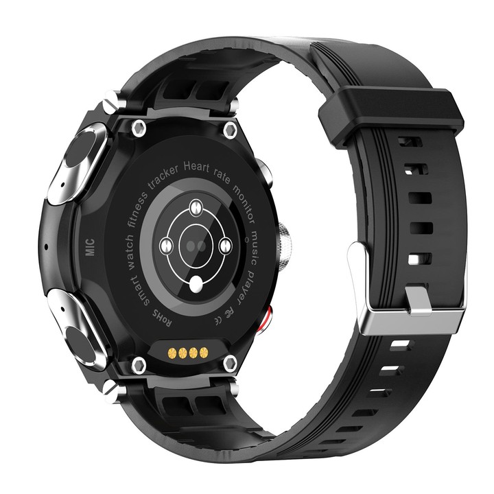 T92 1.28 inch IPS Touch Screen 2 in 1 Bluetooth Headset Smart Watch, Support Heart Rate Monitoring/Bluetooth Music(Silver)