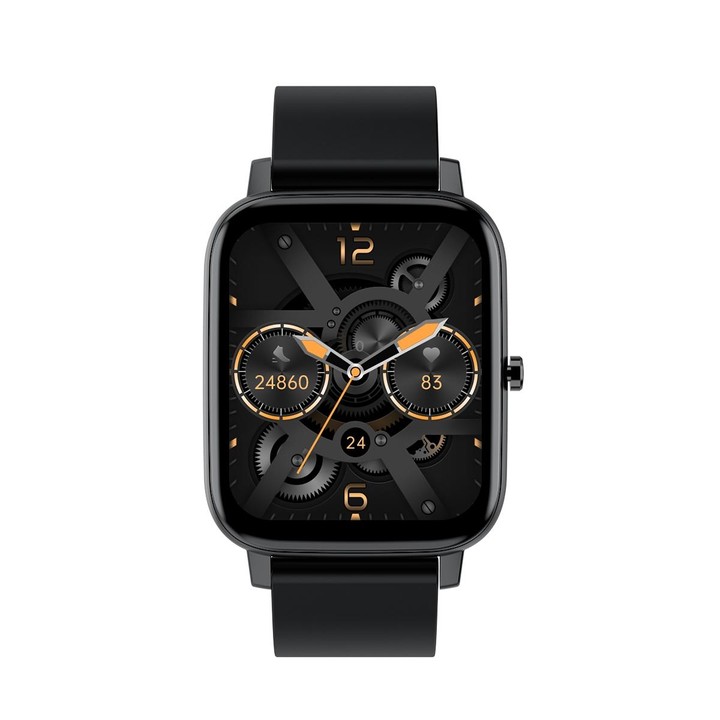 Ochstin 5H80 1.69 inch Square Screen Silicone Strap Heart Rate Blood Oxygen Monitoring Bluetooth Smart Watch(Black)