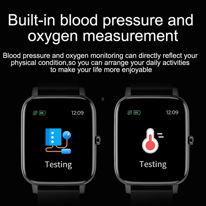 Ochstin 5H80 1.69 inch Square Screen Silicone Strap Heart Rate Blood Oxygen Monitoring Bluetooth Smart Watch(Pink)