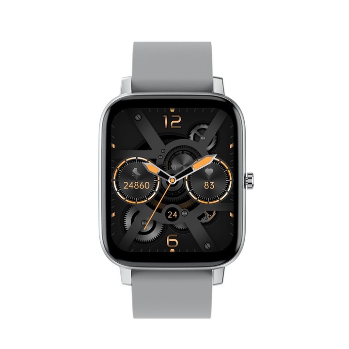 Ochstin 5H80 1.69 inch Square Screen Silicone Strap Heart Rate Blood Oxygen Monitoring Bluetooth Smart Watch(Grey)