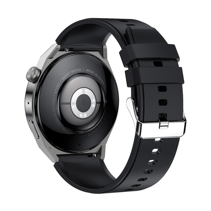 Ochstin 5HK46P 1.36 inch Round Screen Silicone Strap Smart Watch with Bluetooth Call Function(Silver+Black)