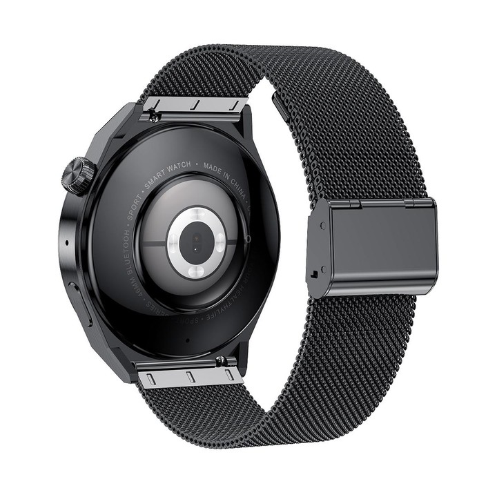 Ochstin 5HK46P 1.36 inch Round Screen Steel Strap Smart Watch with Bluetooth Call Function(Black)