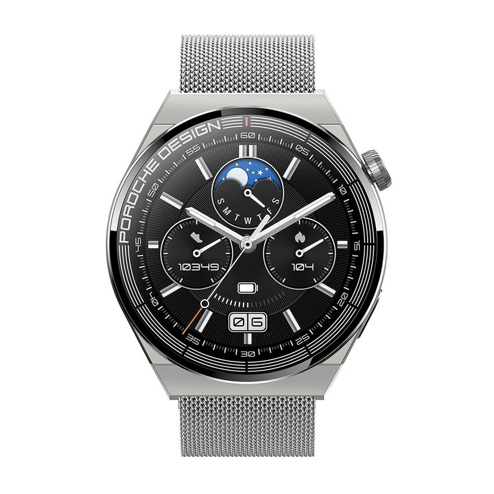 Ochstin 5HK46P 1.36 inch Round Screen Steel Strap Smart Watch with Bluetooth Call Function(Silver)