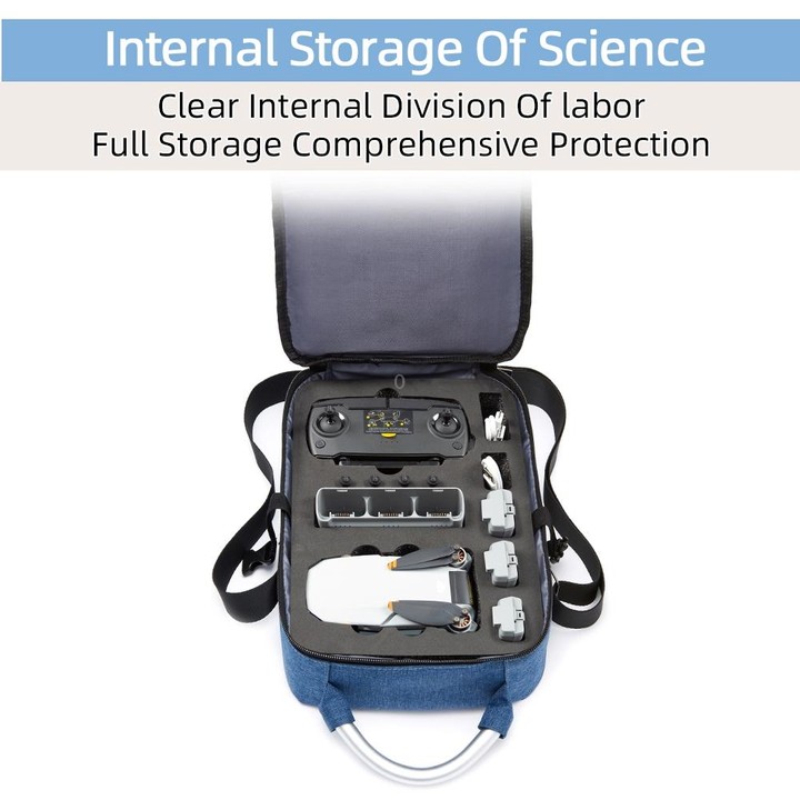 For DJI Mini SE Shockproof Single Shoulder Storage Carrying Case Box Bag, Size: 31 x 23 x 10cm(Blue + Black Liner)