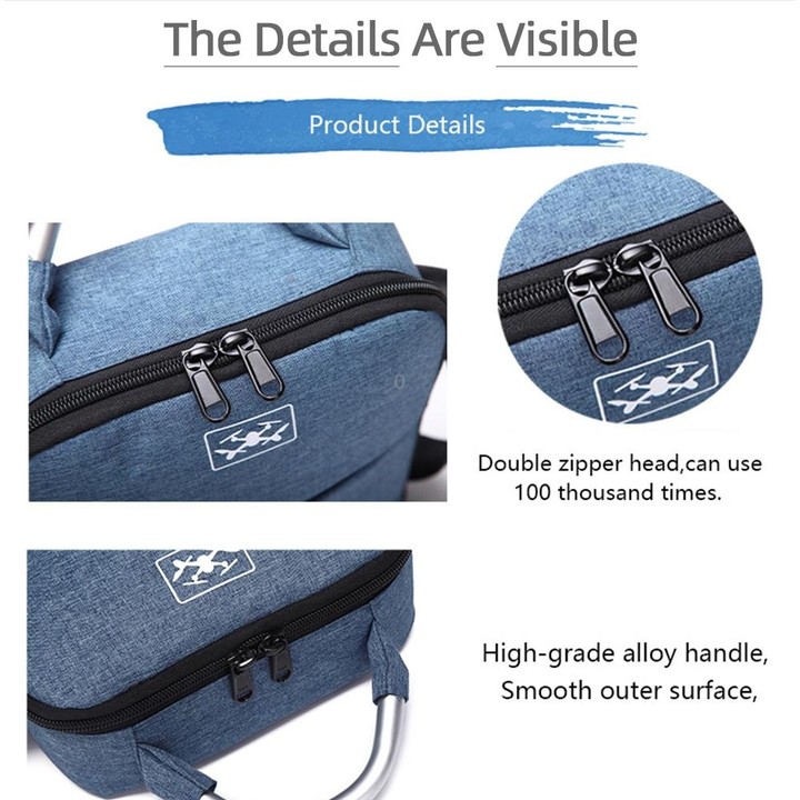 For DJI Mini SE Shockproof Single Shoulder Storage Carrying Case Box Bag, Size: 31 x 23 x 10cm(Blue + Black Liner)