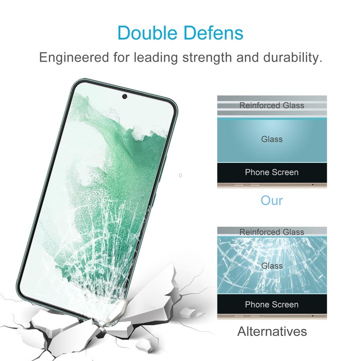 For Samsung Galaxy S23+ 5G 10pcs 0.26mm 9H 2.5D Tempered Glass Film, Support Fingerprint Unlock