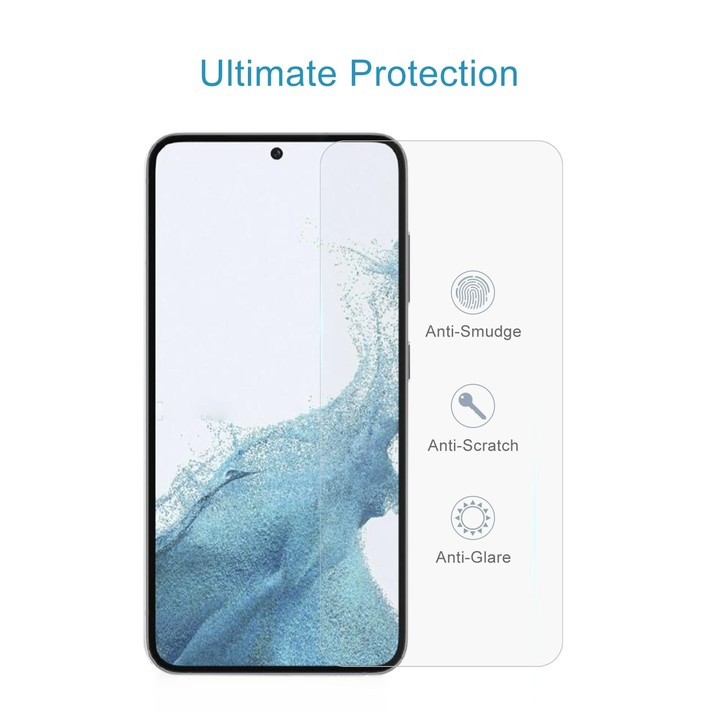For Samsung Galaxy S23 5G 10pcs 0.26mm 9H 2.5D Tempered Glass Film, Fingerprint Unlocking Is Not Supported