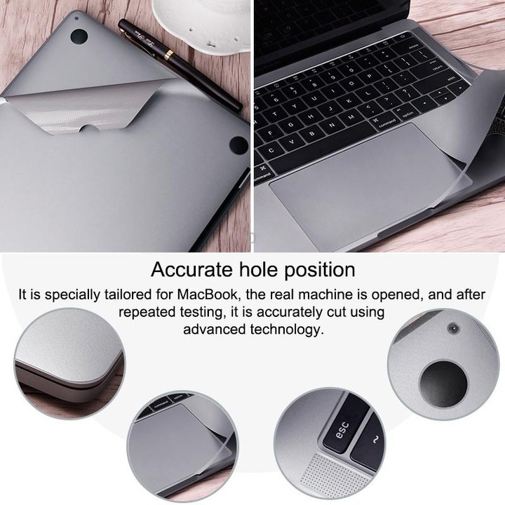 For MacBook Pro Retina 15.4 inch A1398 4 in 1 Upper Cover Film + Bottom Cover Film + Full-support Film + Touchpad Film Laptop Bo