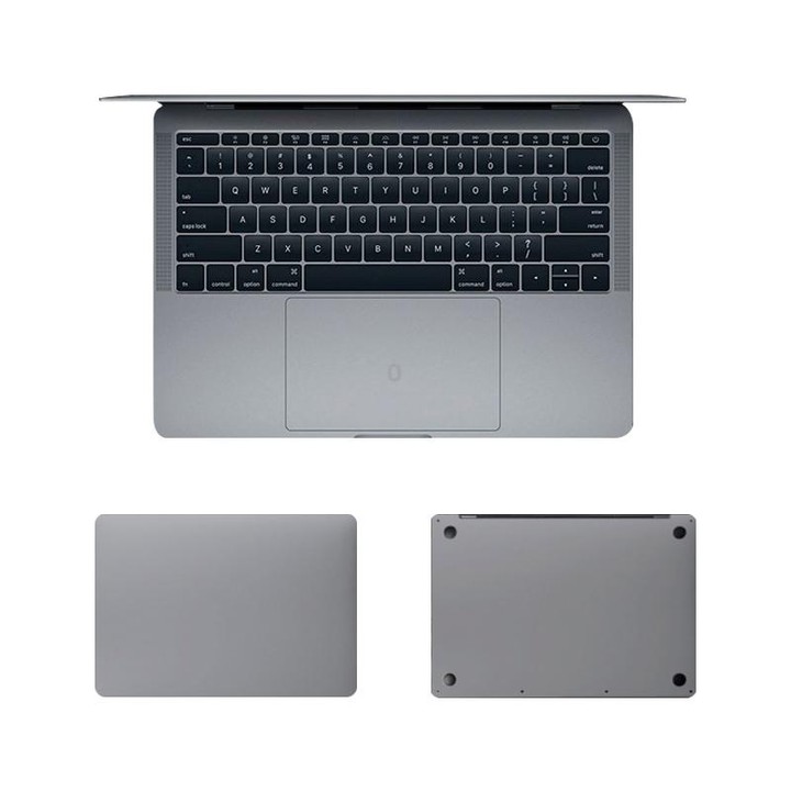 For MacBook 13.3 inch A1278 (with Optical Drive) 4 in 1 Upper Cover Film + Bottom Cover Film + Full-support Film + Touchpad Film