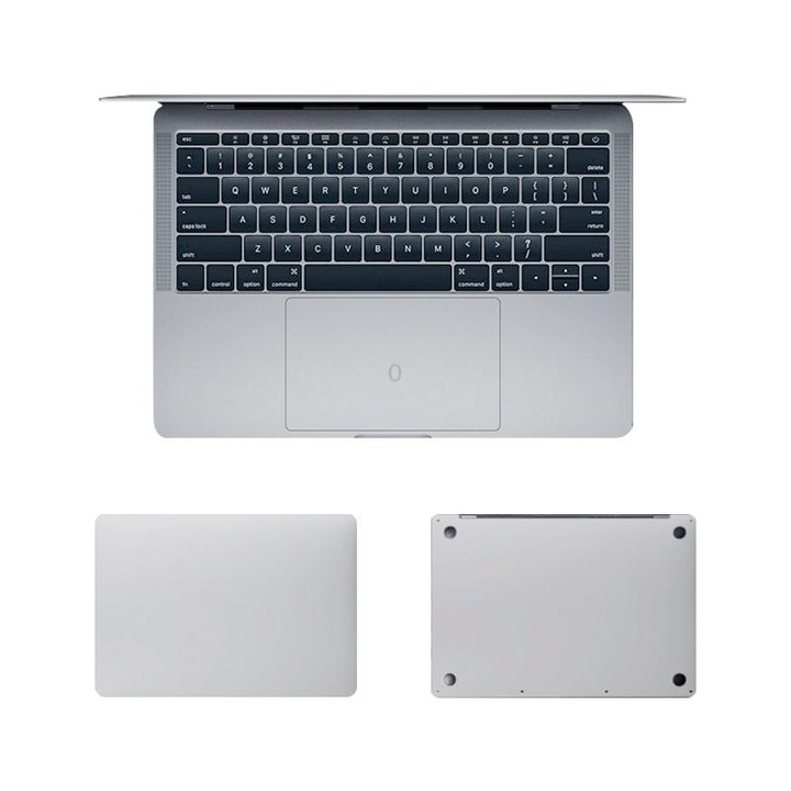 For MacBook 13.3 inch A1278 (with Optical Drive) 4 in 1 Upper Cover Film + Bottom Cover Film + Full-support Film + Touchpad Film