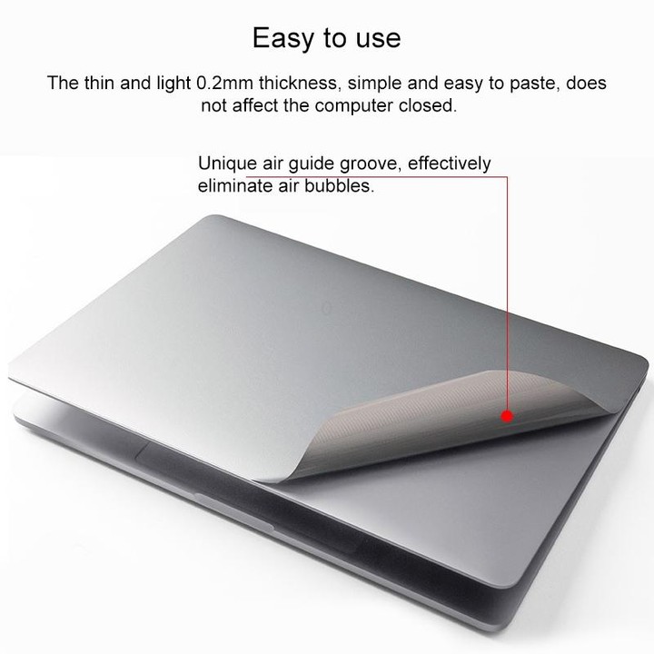 For MacBook Air 13.3 inch A2179 (2020) 4 in 1 Upper Cover Film + Bottom Cover Film + Full-support Film + Touchpad Film Laptop Bo