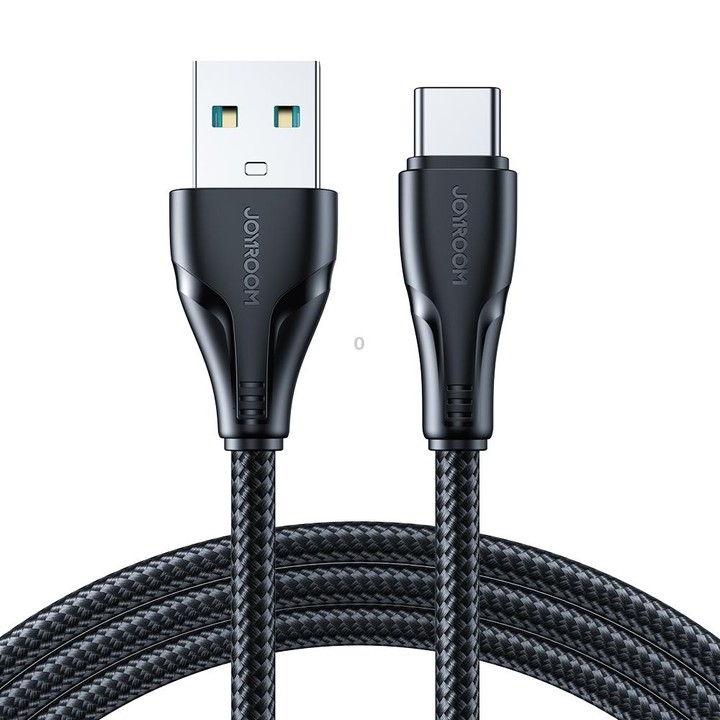JOYROOM 3A USB to Type-C Surpass Series Fast Charging Data Cable, Length:1.2m(Black)