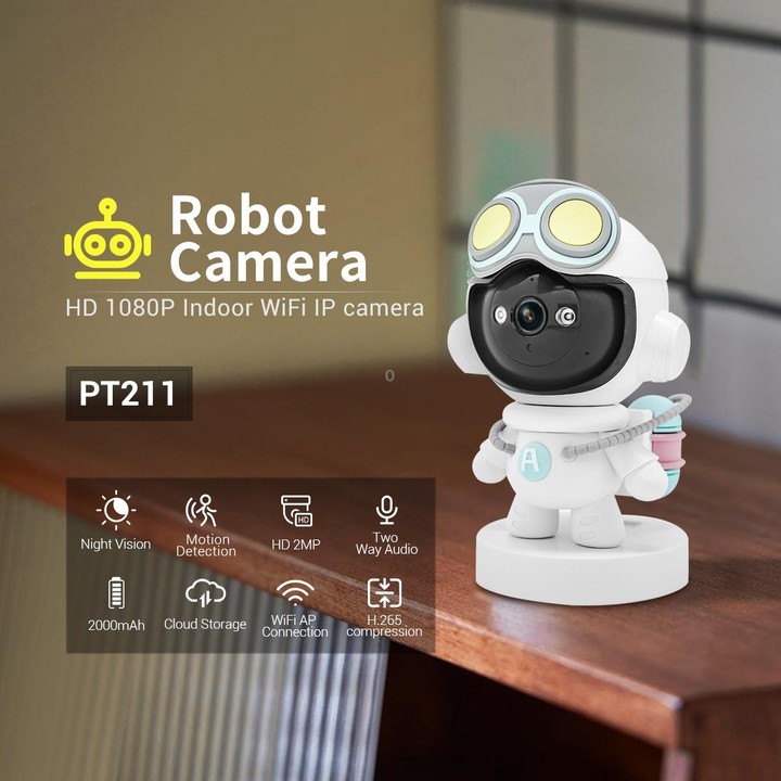 ESCAM PT211 Motion Detection & Tracking 2MP Sound Alarm Cloud Storage Two-way Audio Night Vision WiFi Camera, Plug Type:EU Plug