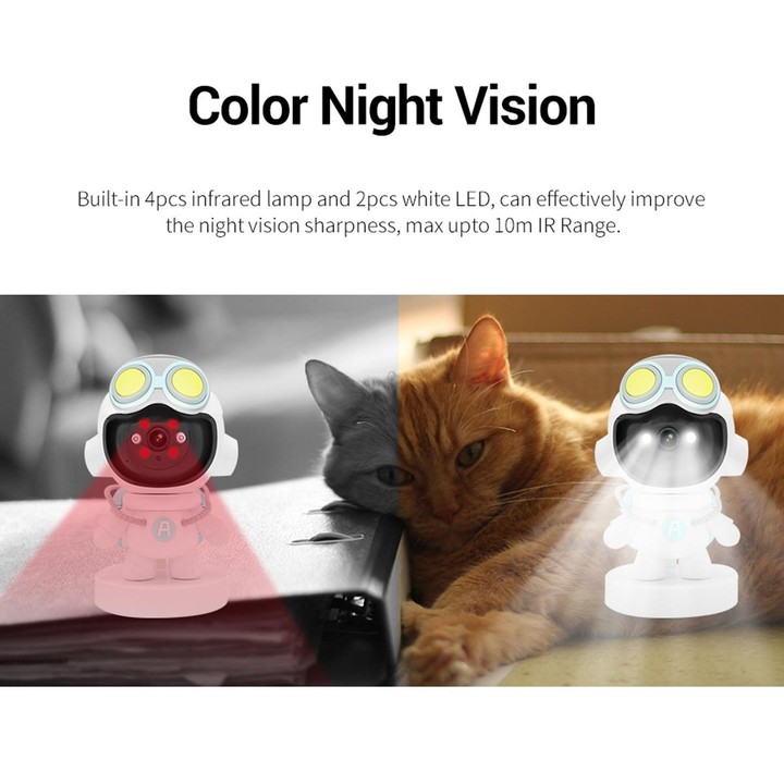 ESCAM PT211 Motion Detection & Tracking 2MP Sound Alarm Cloud Storage Two-way Audio Night Vision WiFi Camera, Plug Type:US Plug