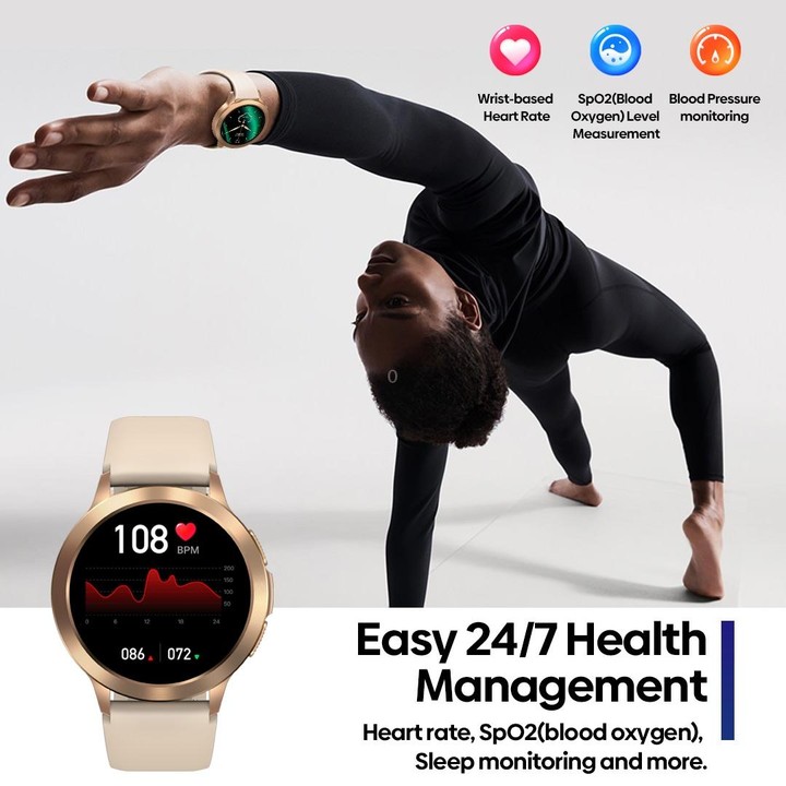 Zeblaze Btalk 2 1.3 inch Round Screen HD Smart Watch Supports Voice Calls/Health Monitoring(Black)
