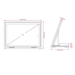 HSD1007A 10.1 inch Touch Screen All in One PC, RK3128 1GB+16GB Android 6.0, Plug:AU Plug(White)