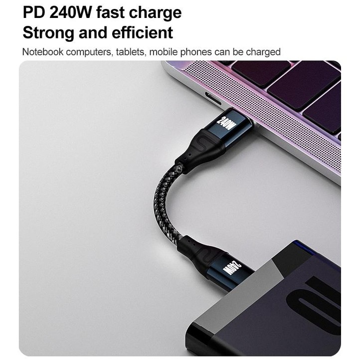PD 240W Type-C to Type-C Fast Charge Data Cable, Length:1.5m