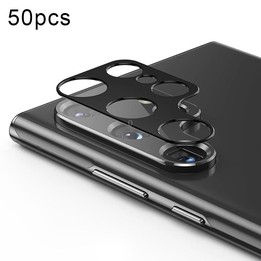 For Samsung Galaxy S22 Ultra 5G 50pcs Integrated Rear Camera Lens Tempered Glass Film(Black)