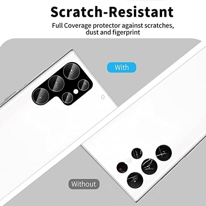 For Samsung Galaxy S22 Ultra 5G 50pcs Integrated Rear Camera Lens Tempered Glass Film(Black)