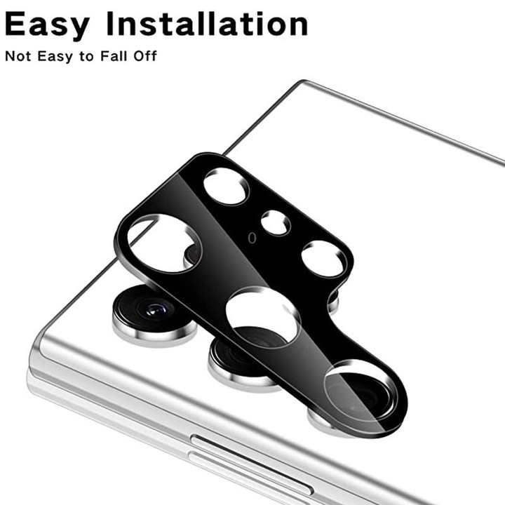 For Samsung Galaxy S22 Ultra 5G 50pcs Integrated Rear Camera Lens Tempered Glass Film(Black)