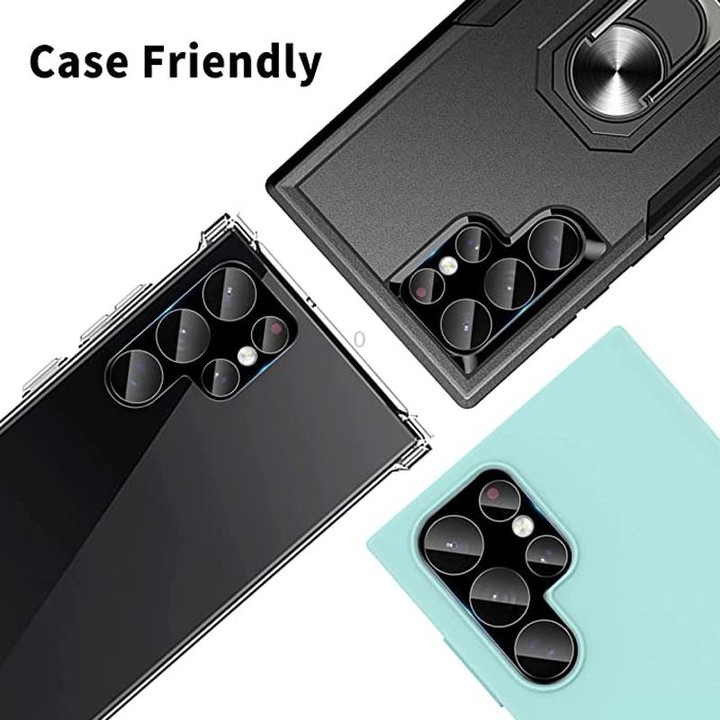 For Samsung Galaxy S22 Ultra 5G 50pcs Integrated Rear Camera Lens Tempered Glass Film(Black)