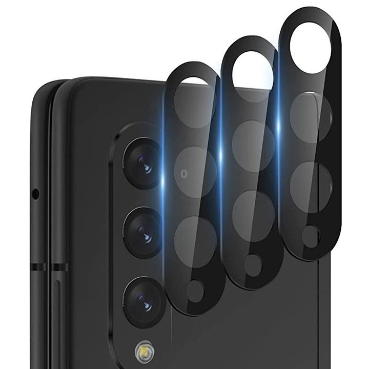 For Samsung Galaxy Z Fold3 5G 50pcs Integrated Rear Camera Lens Tempered Glass Film(Black)