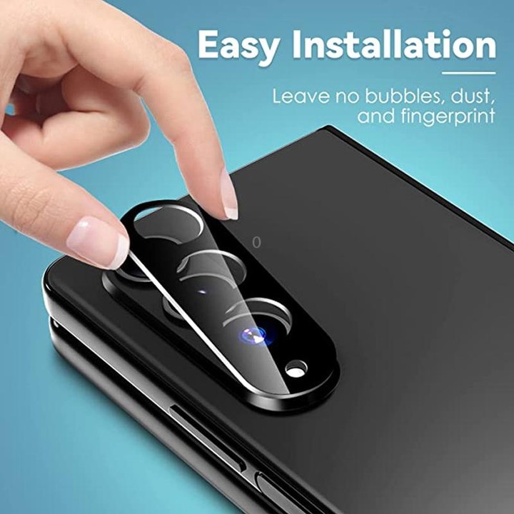 For Samsung Galaxy Z Fold4 5G / Galaxy W23 50pcs Integrated Rear Camera Lens Tempered Glass Film(Black)