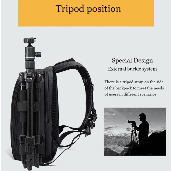 Outdoor Camera Backpack Waterproof Photography Camera Shoulders Bag, Size:33.5x25.5x15.5cm(Red)
