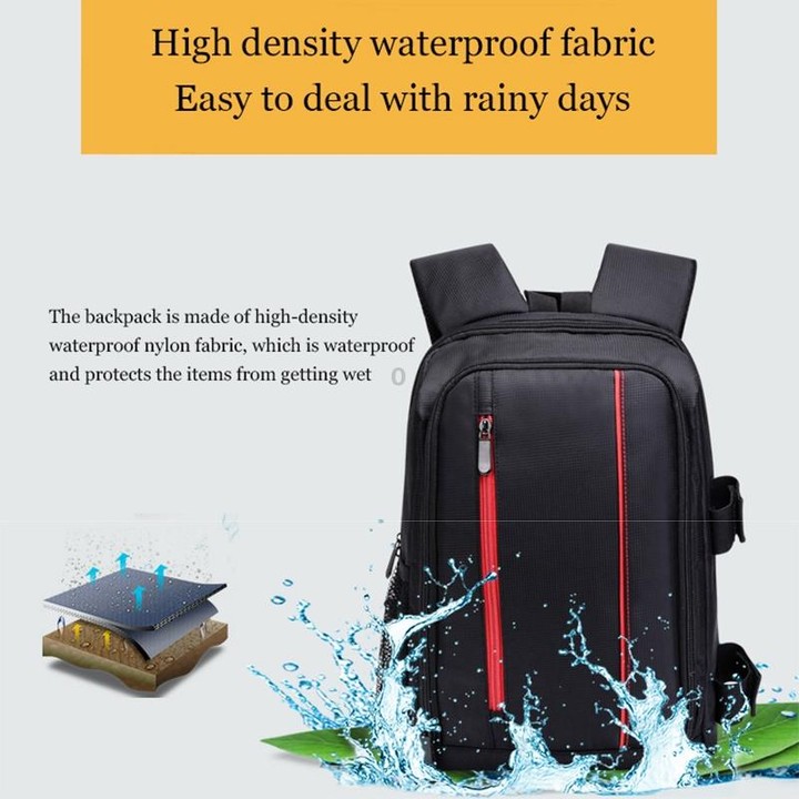 Outdoor Camera Backpack Waterproof Photography Camera Shoulders Bag, Size:33.5x25.5x15.5cm(Orange)