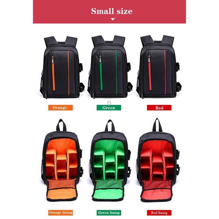 Outdoor Camera Backpack Waterproof Photography Camera Shoulders Bag, Size:33.5x25.5x15.5cm(Orange)