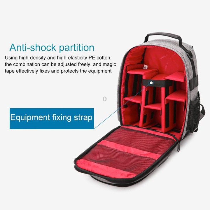 Small Waterproof Camera Backpack Shoulders SLR Camera Bag(Blue)