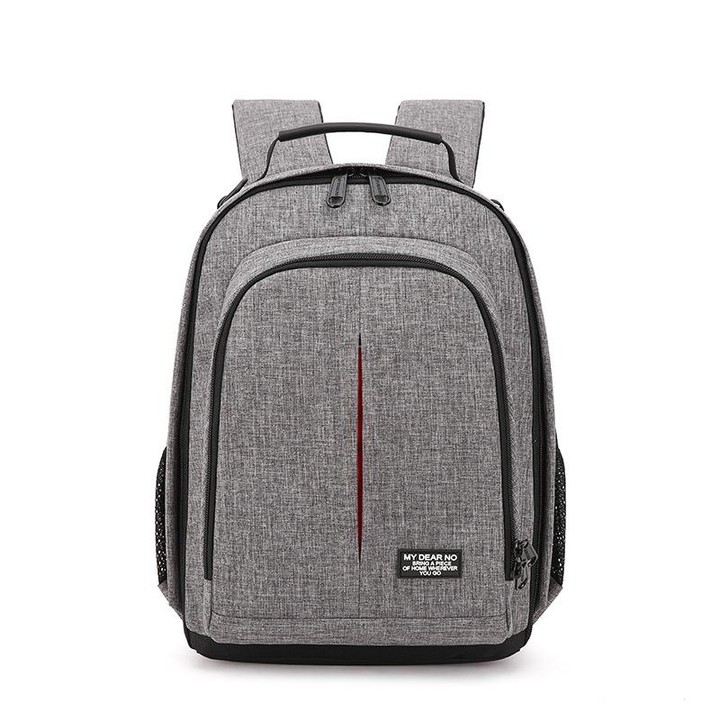Small Waterproof Camera Backpack Shoulders SLR Camera Bag(Grey)
