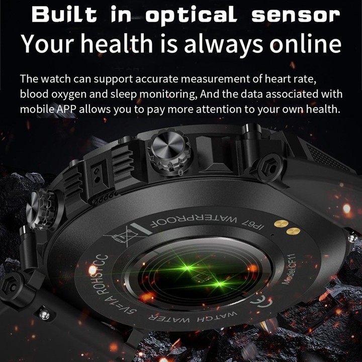 CF11 1.39 inch Waterproof Smart Sports Wristband Support Heart Rate Monitoring / Blood Pressure Monitoring(Grey)