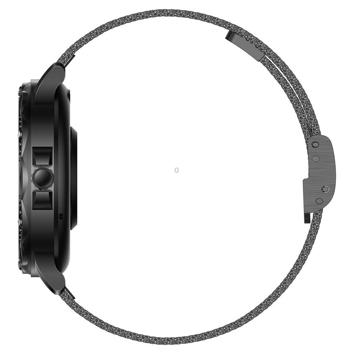 CF12 1.2 inch Waterproof Smart Steel Strap Wristband Support Heart Rate Monitoring / Blood Pressure Monitoring(Black)