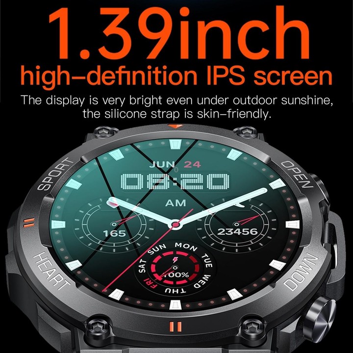 K56 Pro 1.39 inch Smart Silicone Strap Wristband Support Heart Rate Monitoring / Blood Pressure Monitoring(Khaki)