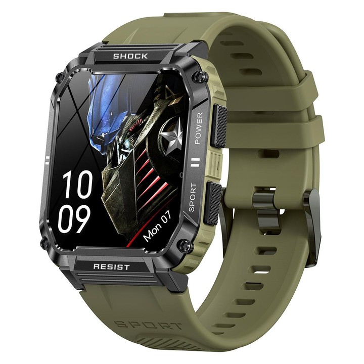 T3 1.95 inch Rugged Smart Sports Wristband Support Heart Rate Monitoring / Blood Pressure Monitoring(Green)
