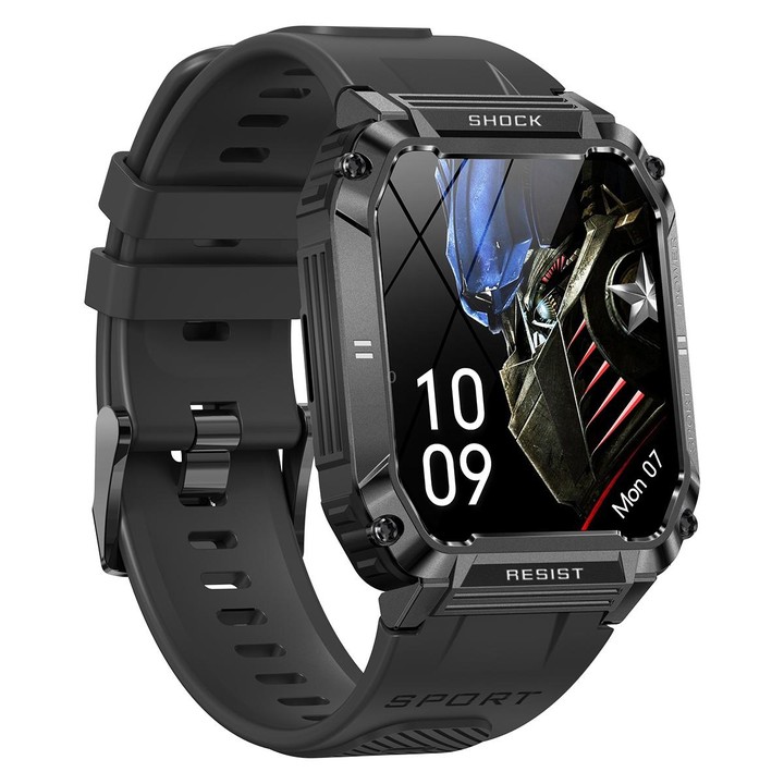 T3 1.95 inch Rugged Smart Sports Wristband Support Heart Rate Monitoring / Blood Pressure Monitoring(Black)