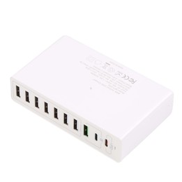 MFT-03Q 10 in 1 65W QC3.0 USB Smart Fast Charger, Plug Type:US Plug(White)