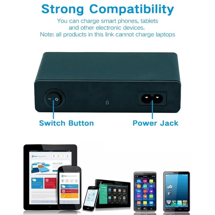 MFT-03Q 10 in 1 65W QC3.0 USB Smart Fast Charger, Plug Type:UK Plug(Black)