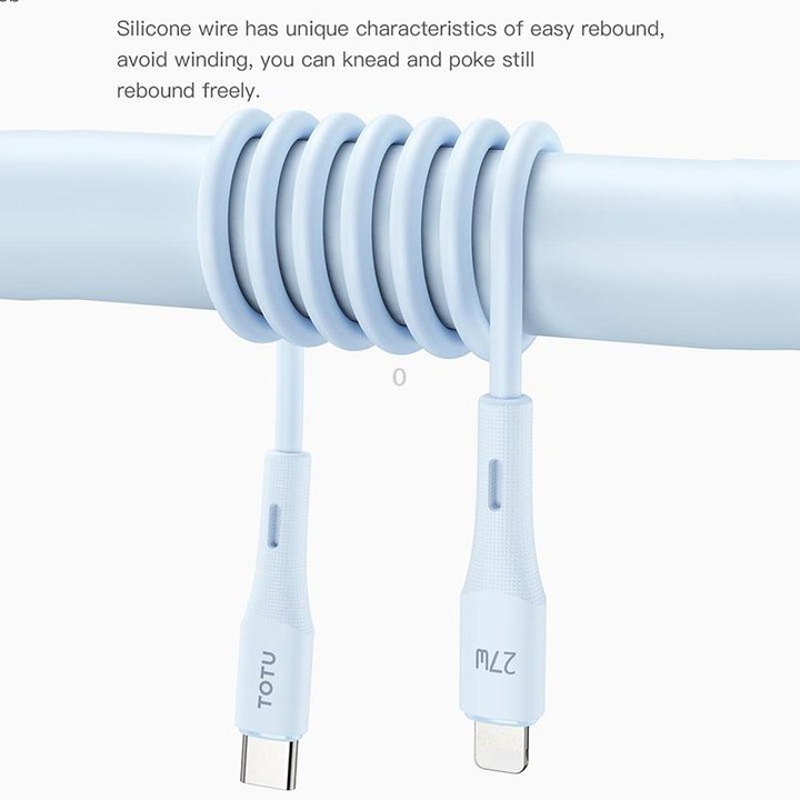 TOTU BT-022 Skin Sense Series Type-C to Type-C Silicone Data Cable, Length:2m(White)