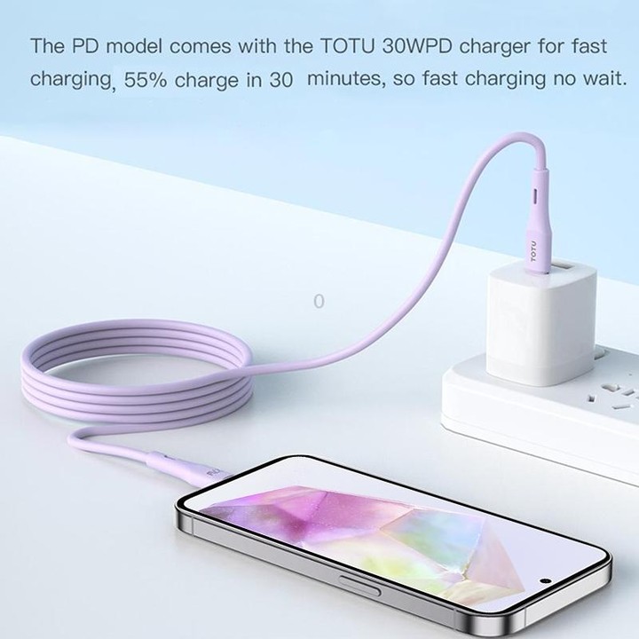 TOTU BT-023 Skin Sense Series USB to Type-C Silicone Data Cable, Length:1m(Black)