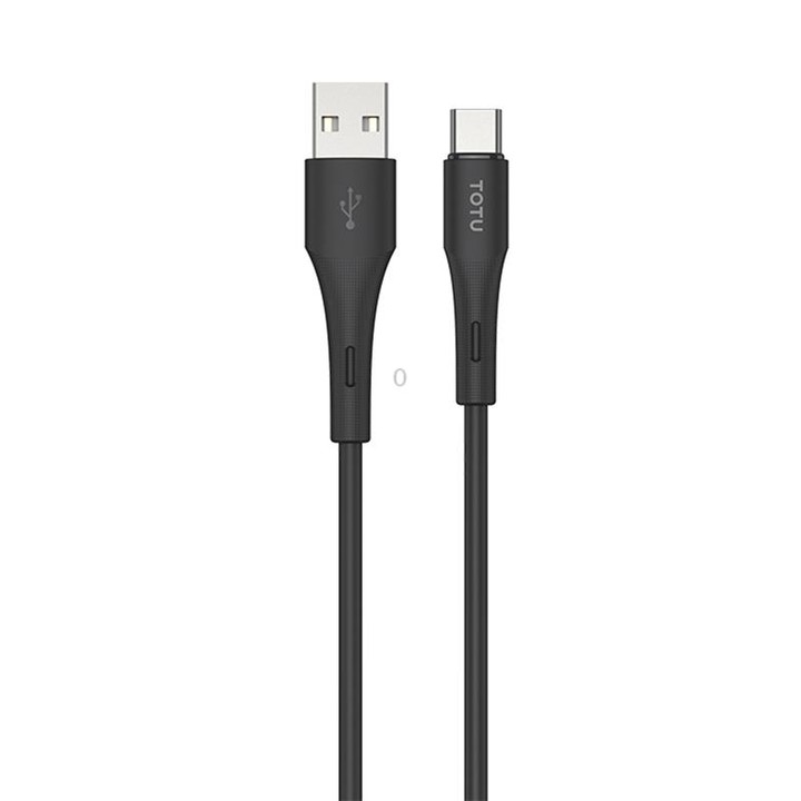 TOTU BT-023 Skin Sense Series USB to Type-C Silicone Data Cable, Length:1m(Black)