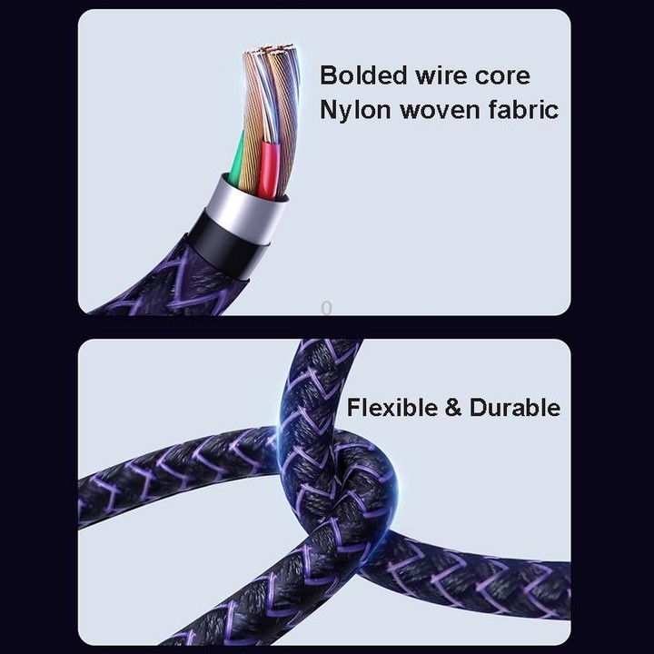 TOTU B2C-001 Journey Series 2 in 1 USB to 8 Pin + Type-C Colorful Breathing Light Data Cable, Length:1.5m(Black)