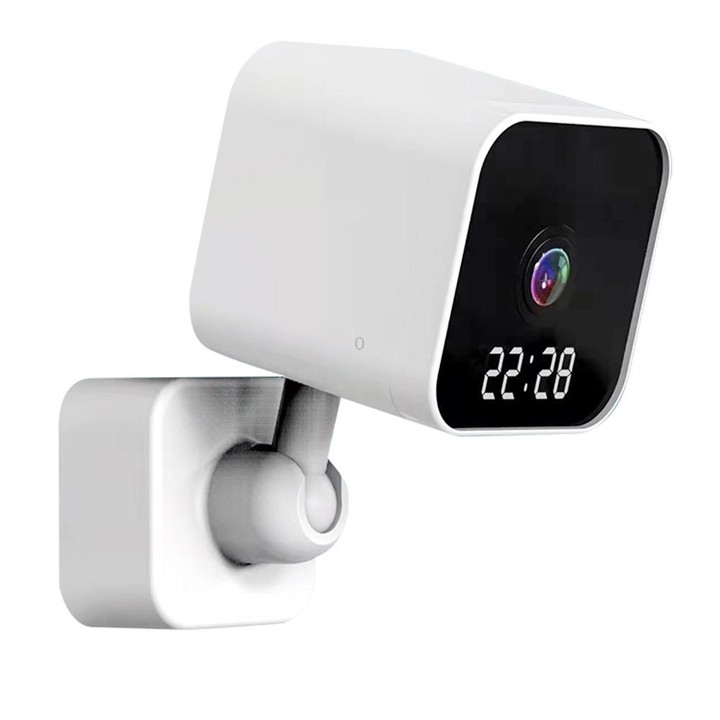 DP27 1080P Clock Plug Card WiFi Camera, Support Two-way Voice Intercom & Mobile Monitoring, Specification:EU Plug(White)