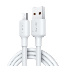 USAMS US-SJ608 U84 2A USB to Micro USB Charging Data Cable, Cable Length:2m(White)