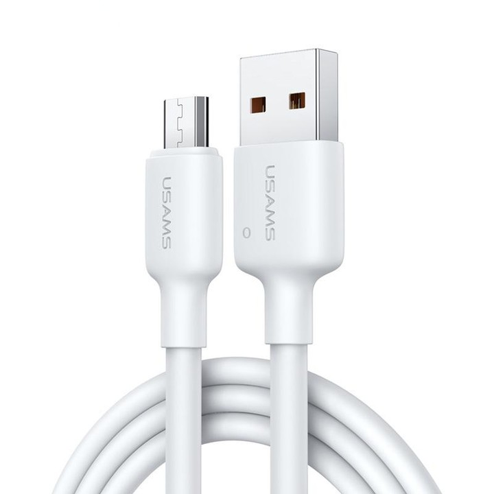USAMS US-SJ608 U84 2A USB to Micro USB Charging Data Cable, Cable Length:2m(White)