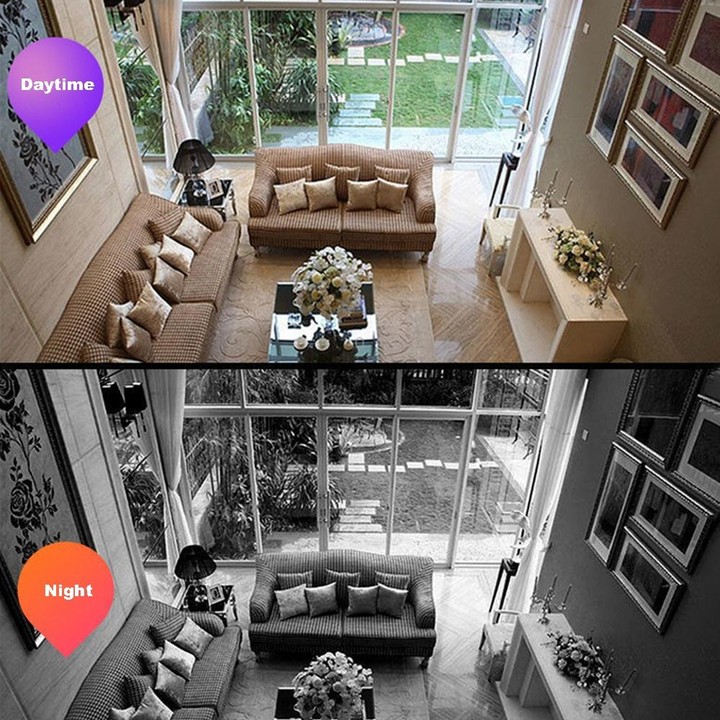 DP36 1080P Smoke Alarm Bulb WiFi Camera, Support IR Night Vision / Motion Detection / Two-way Voice