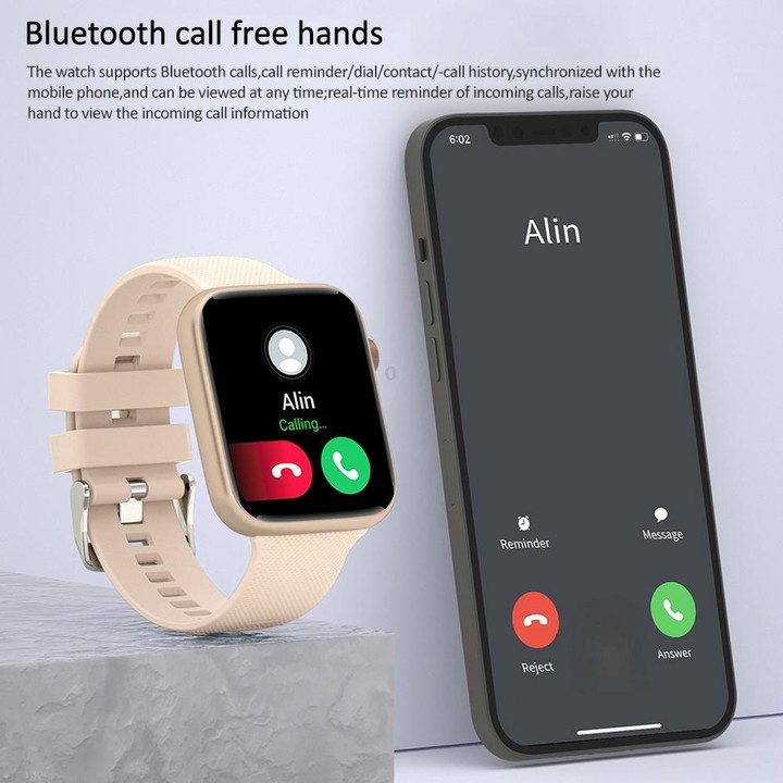 HT15 1.85 inch Silicone Band IP67 Waterproof Smart Watch, Support Bluetooth Calling / Sleep Monitoring(Black)