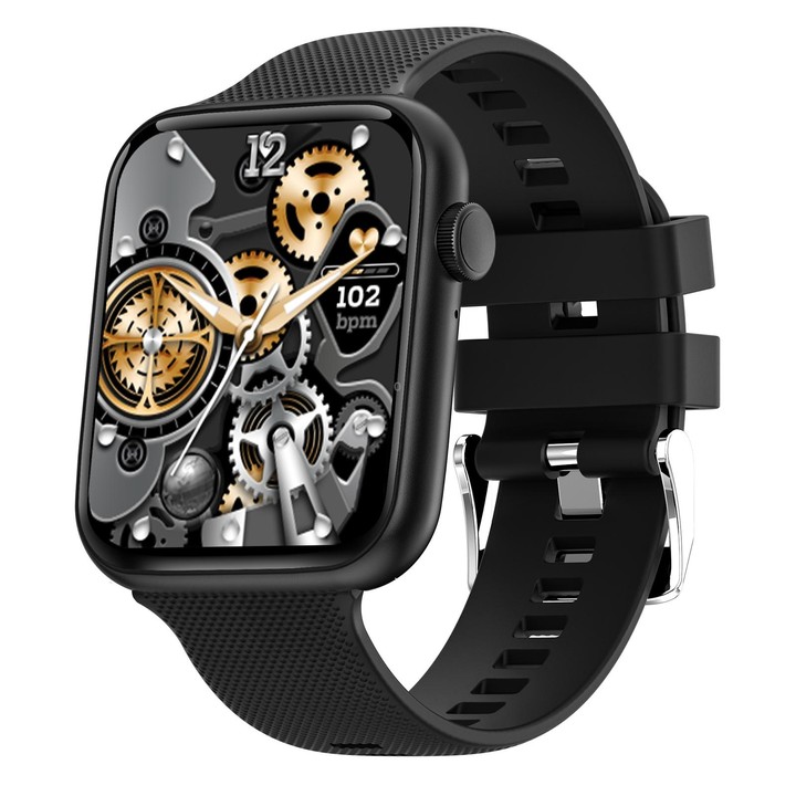 HT15 1.85 inch Silicone Band IP67 Waterproof Smart Watch, Support Bluetooth Calling / Sleep Monitoring(Black)